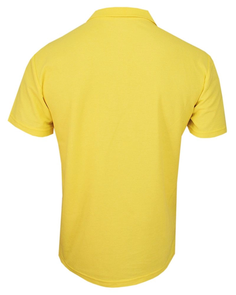 Żółta Bawełniana Koszulka POLO -STEDMAN- Męska, Krótki Rękaw, z Kołnierzykiem, Kanarkowa